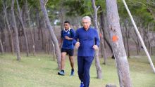 Visite à Rodrigues : Pravind Jugnauth en mode sport
