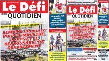 Voici la une du Défi Quotidien de ce Lundi 03 Avril 2023