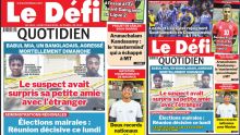 Voici la une du Défi Quotidien de ce Lundi 29 Mai 2023