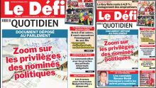 Voici la une du Défi Quotidien de ce Vendredi 16 Juin 2023