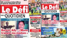 Voici la une du Défi Quotidien de ce Vendredi 06 Octobre 2023