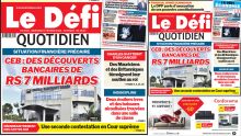 Voici la une du Défi Quotidien de ce Mercredi 07 Février 2024