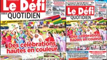Voici la une du Défi Quotidien de ce Mercredi 13 Mars 2024