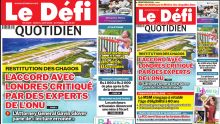 Voici la une du Défi Quotidien de ce Jeudi 12 Juin 2025