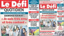 Voici la une du Défi Quotidien de ce Lundi 09 Décembre 2024