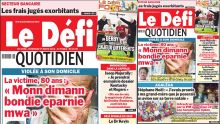 Voici la une du Défi Quotidien de ce Vendredi 01 Mars 2024