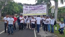 Non-paiement des salaires : manif des employés de MTCSL à Port-Louis 