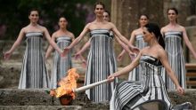 JO-2024 : la flamme olympique a été allumée sur le site antique d'Olympie, en Grèce