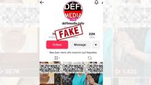 Attention : un faux compte defimedia.info sur TikTok  