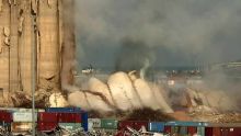 Port de Beyrouth: une nouvelle partie des silos s'effondre
