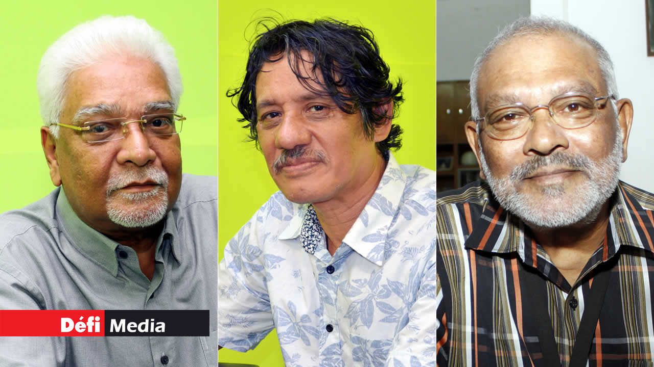 Jean Claude de L’Estrac, Jocelyn Chan Low et Dev Virahsawmy.