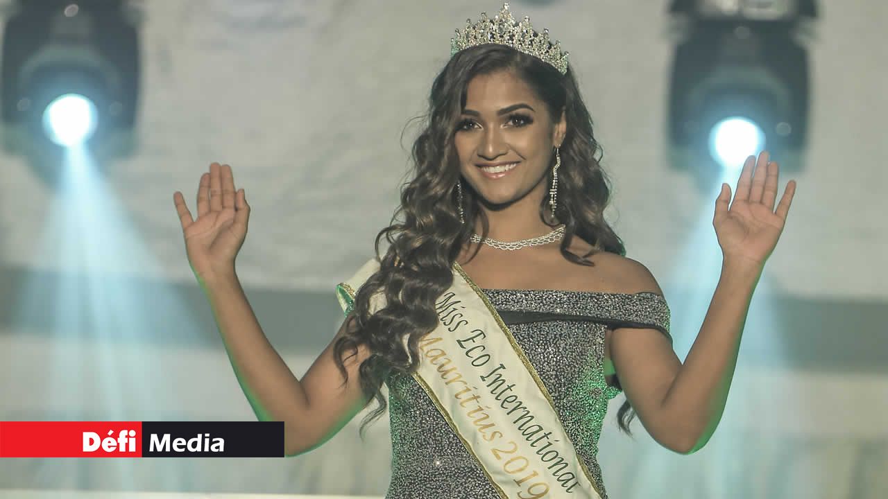La Miss Eco Mauritius 2019, Amber Korimdun. Miss Eco Mauritius 2020