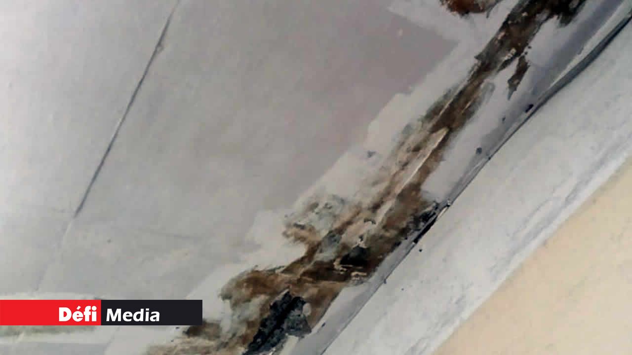 Des moisissures au plafond. Sapeurs-pompiers