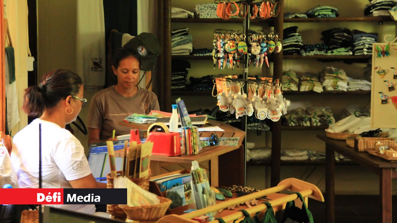 Boutique de souvenirs sur l’Île aux Aigrettes.