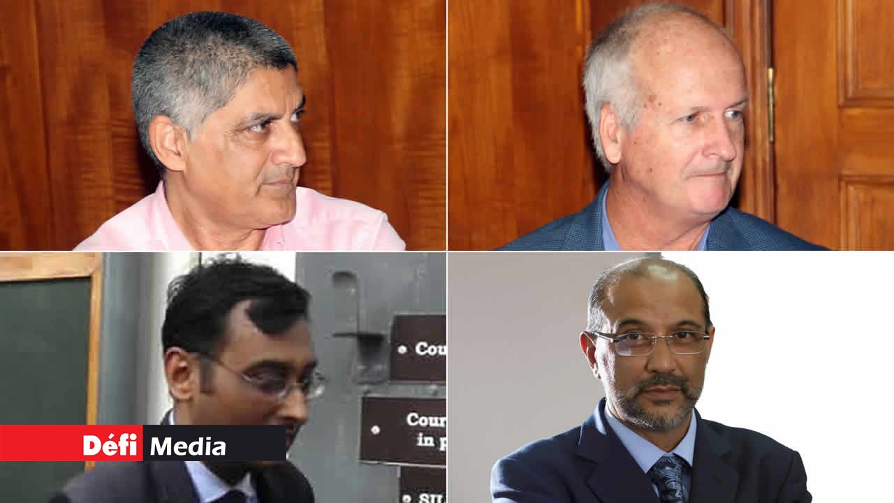 Mushtaq Oosman, André Bonieux, Yogesh Basgeet et Yacoob Ramtoola