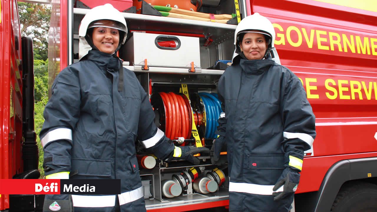 La gent féminine est bien représentée chez les soldats du feu.