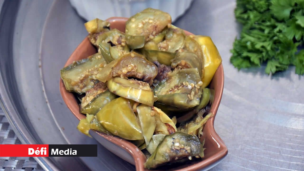 Bringelle et angive frites. recettes