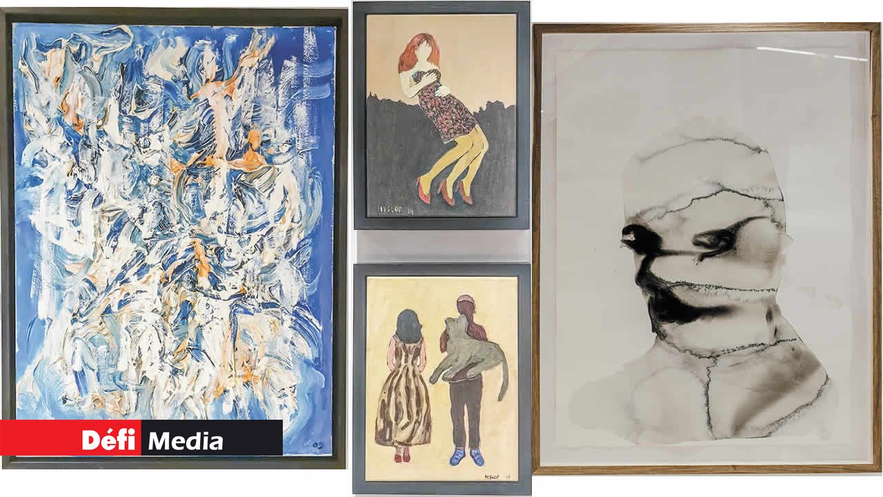 « Fluid ». Cette œuvre fait partie de l’exposition solo d’Anne Maggs en 2019 à la galerie Absa, intitulée «I AM ». « Turning Back & Running Away » de Diana Hyslop, sur l’excentricité de la condition humaine. Oeuvre de l’artiste Banele Khoza.