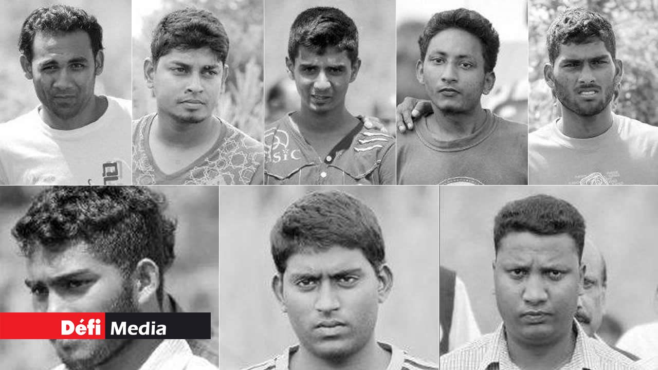 Abdool Nazeroudin Shipkolye, Ashvin Jibna, Aumeshan Beekharry, Avinash Doorgah, Girish Hauroo, Govind Hauroo, Kushal Appigadoo et Tekanand Doorga.