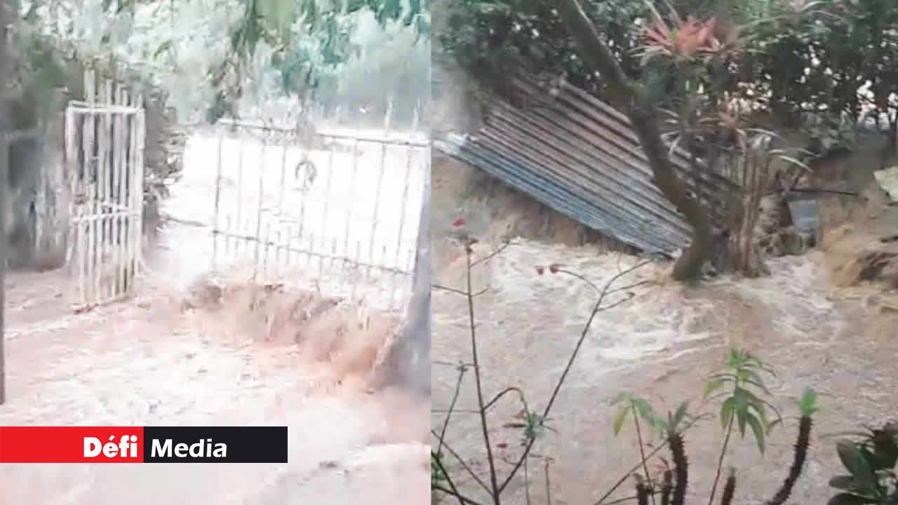 La montée des eaux a ravagé la cour de la famille Carré, à Souillac.