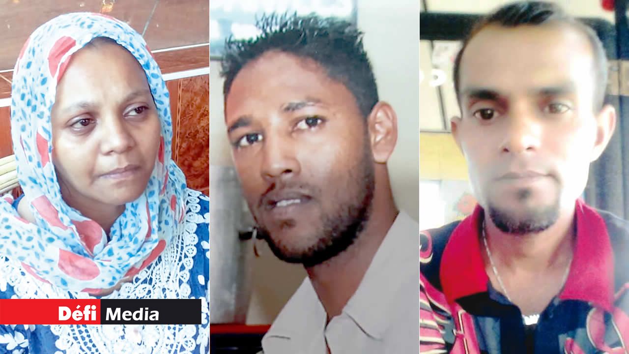 Farzanah, l’épouse Asraf Bhukoo, la victime, Imteaz Rujud et le suspect, Sayed Mohammad Asraf Bhukoo.