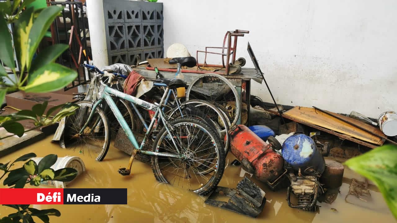 Une cour inondée. Bramsthan