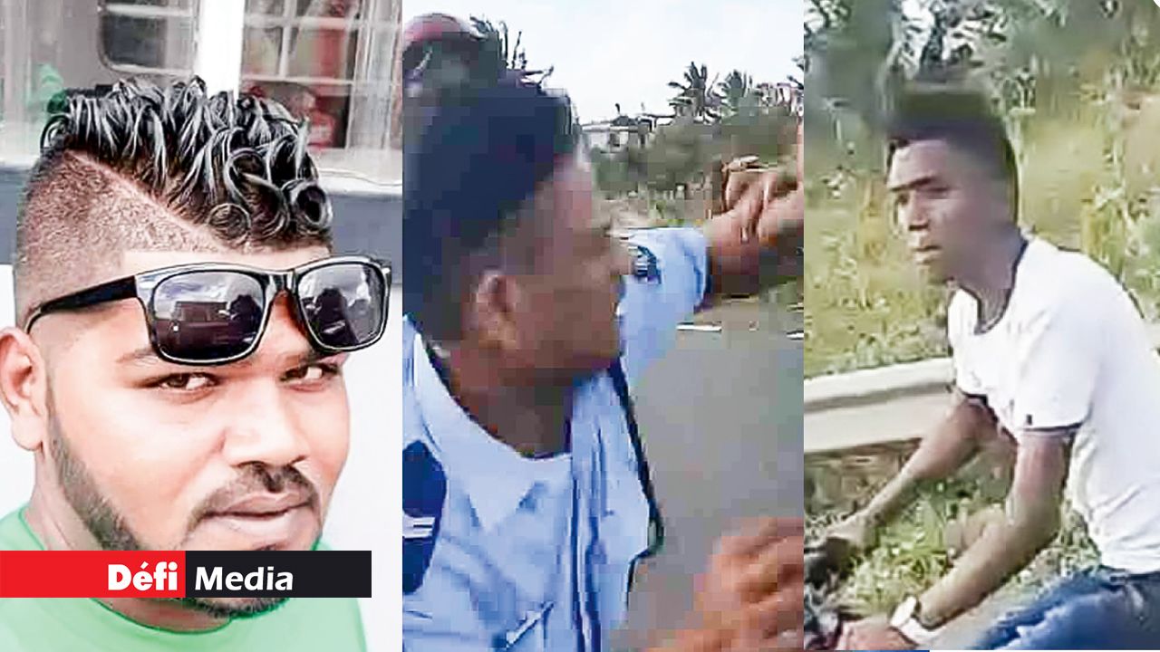 Ardarsh Gokhul, le caporal Choollun et Farhaan Nobeebux