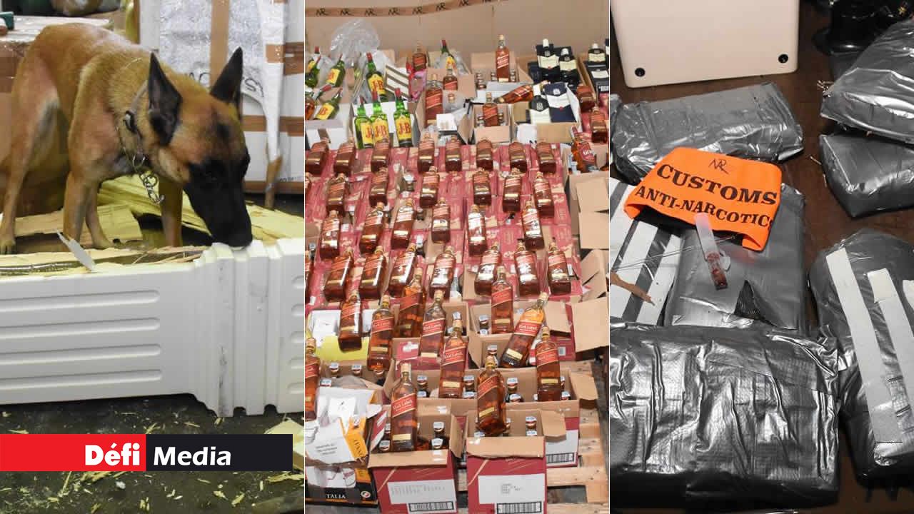 30,5 kg de haschich et 1 003 bouteilles