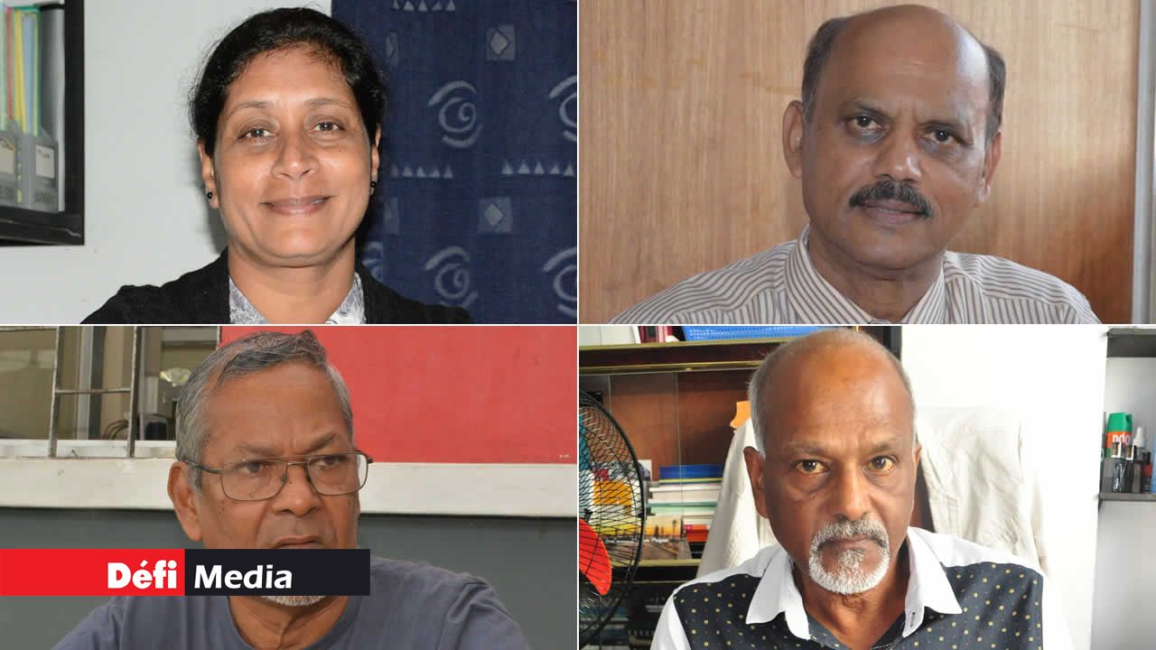 Jane Ragoo, Radhakrishna Sadien, Jack Bizlall et Narendranath Gopee