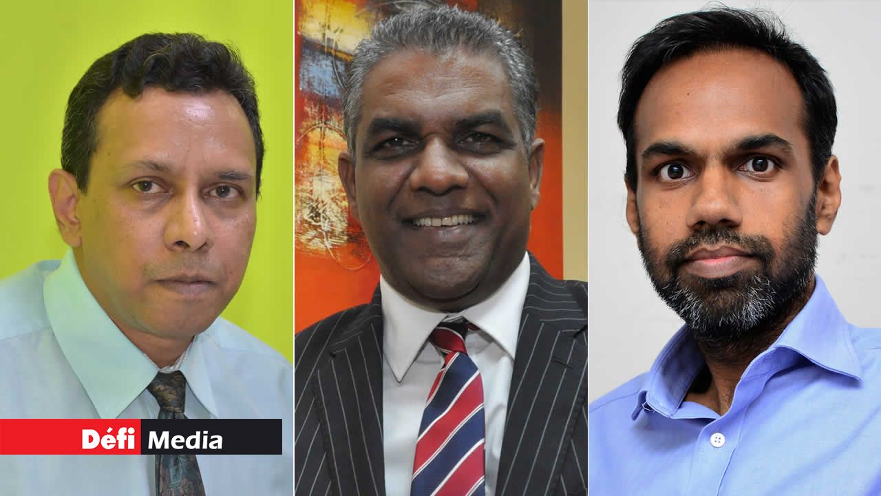 Rajen Bablee, Dev Erriah et Arvin Halkhoree.