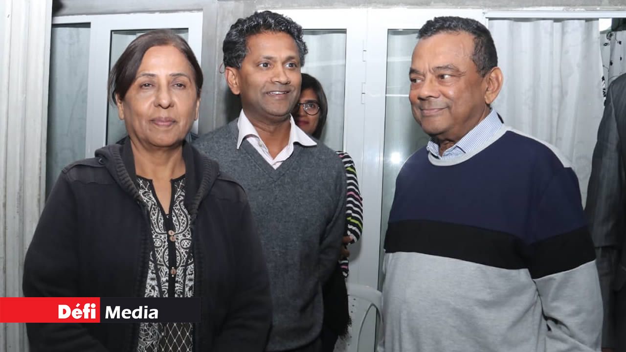 Les trois candidats de l'Alliance Morisien, dont les Nos 2 et 4 du GM.