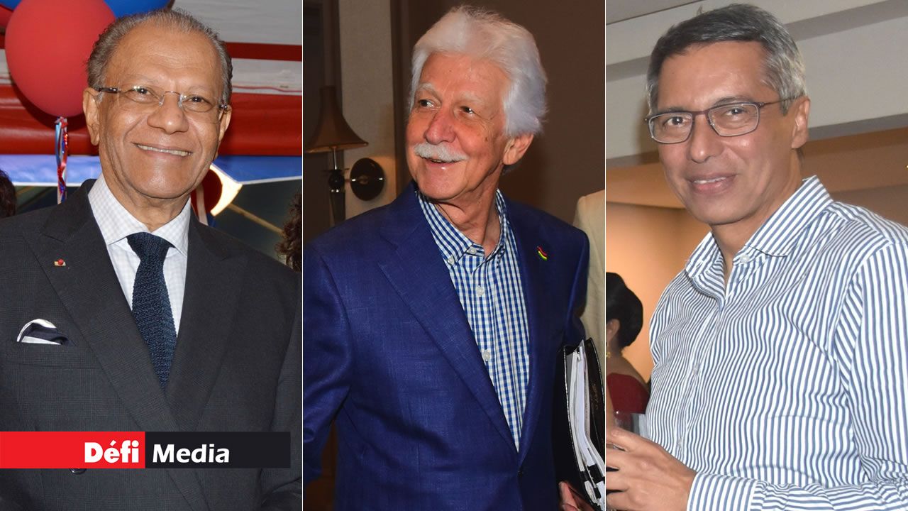  Navin Ramgoolam, Paul Bérenger et Xavier-Luc Duval.