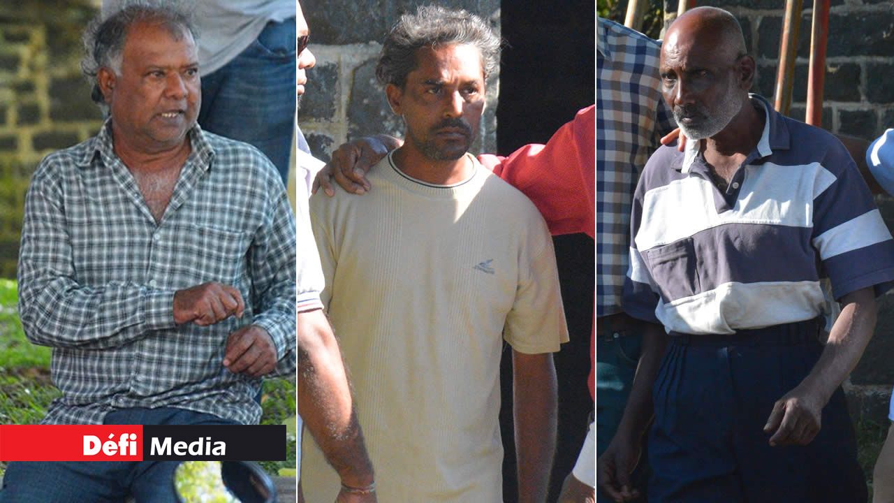 Rohit Doobeejasing, Gawtam Seetaram  et Chinanen  Dorsamy.