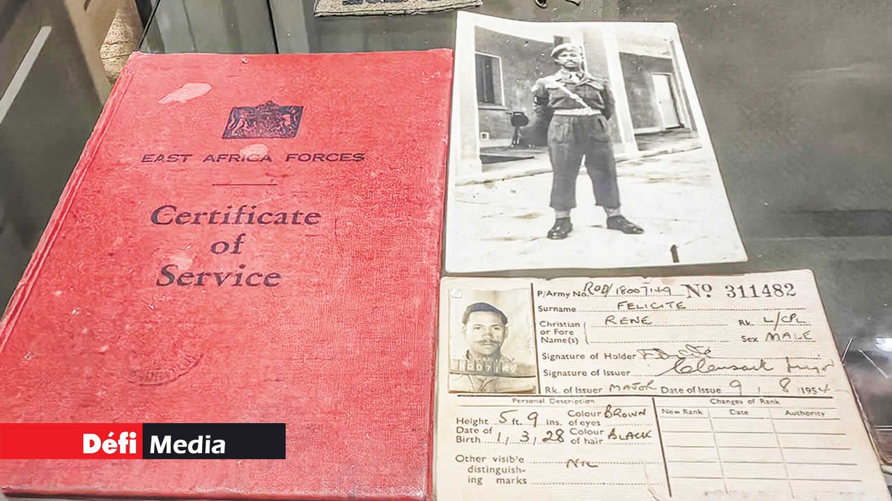 René Félicité, natif de l’île Rodrigues, a été engagé dans le Service militaire le 26 mars 1950.