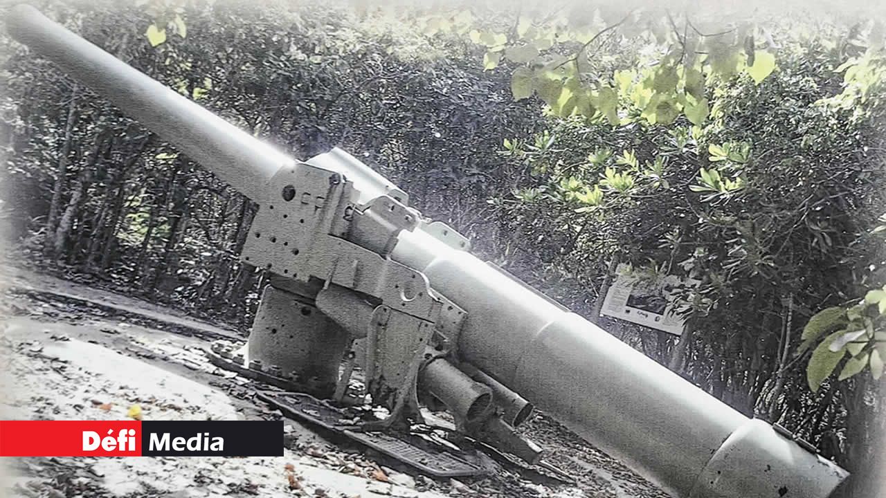 Des canons se trouvant toujours sur l’île aux Aigrettes.