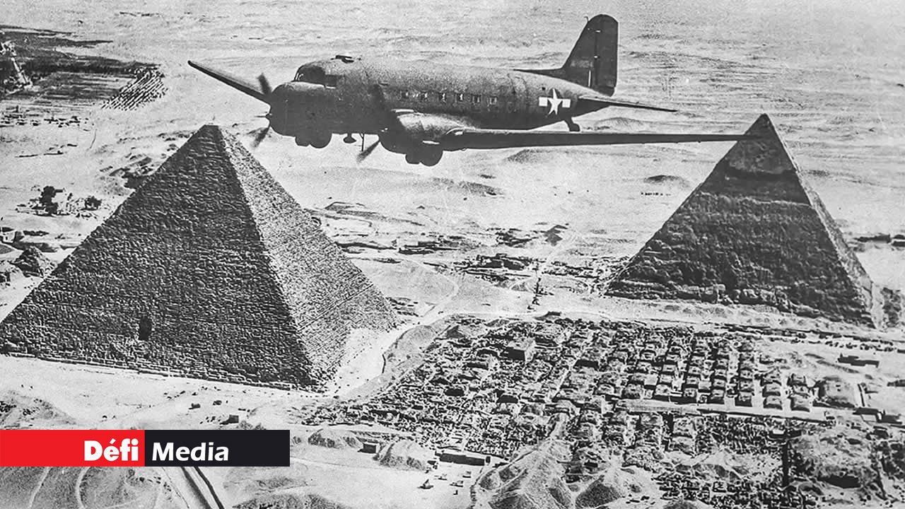 Vue d’après-guerre d’un avion de transport américain.