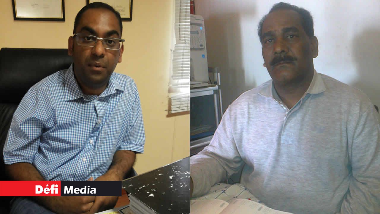 Rambassun Sewpal et Gérard Uckoor.