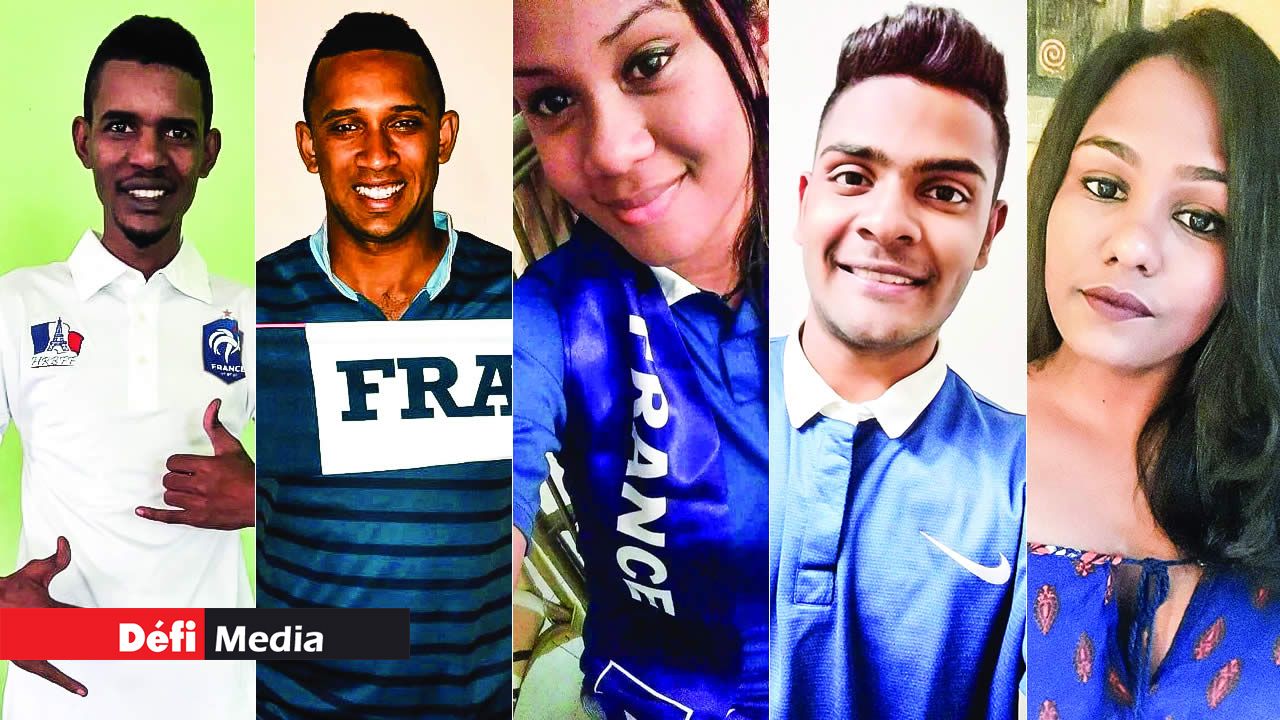 Andy Jean, Jean-David Esther, Ruth Charles, Bryan Arnachellum et Sarah François.