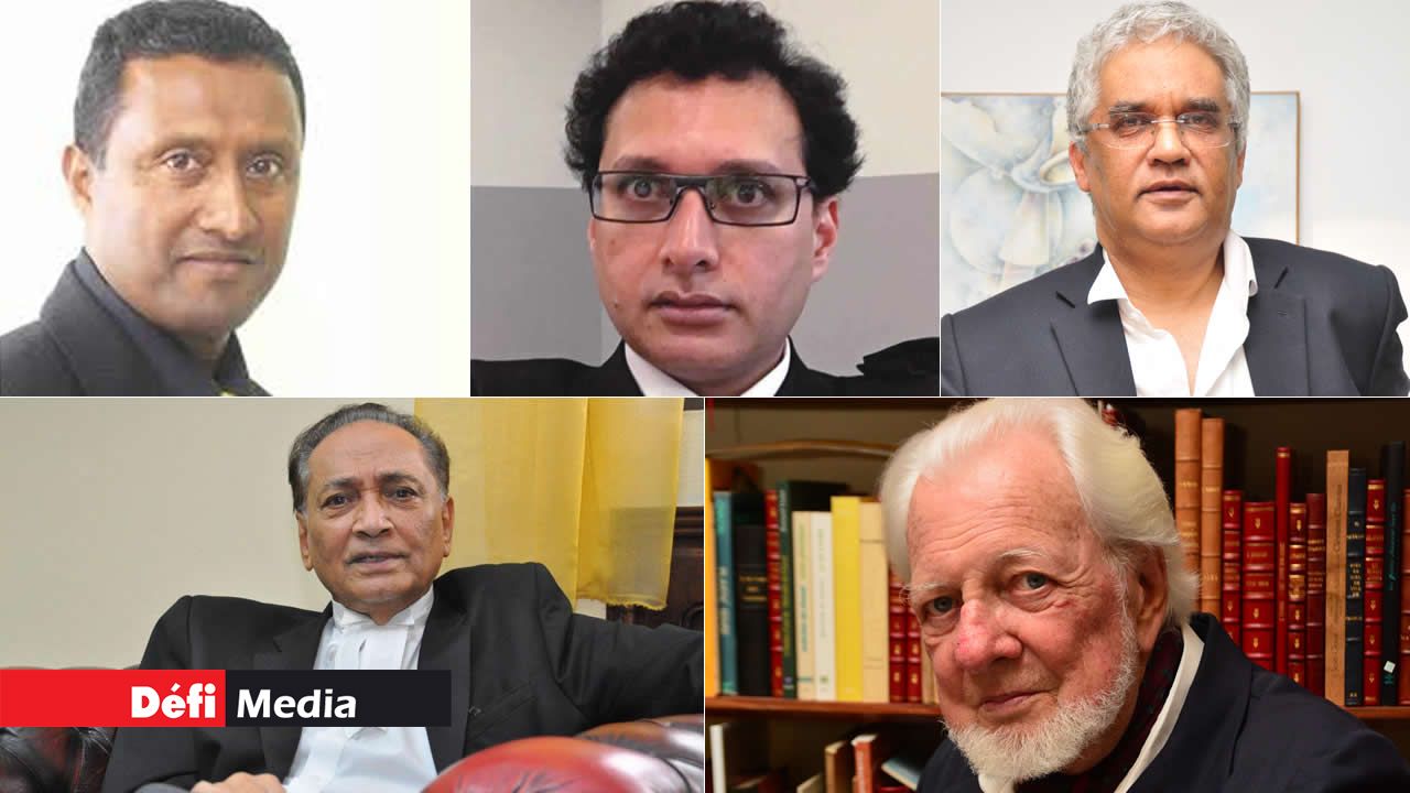 Kishore Pertab, Parvez Dookhy, Rama Valayden, Yousuf Mohamed. et Raymond d’Unienville.