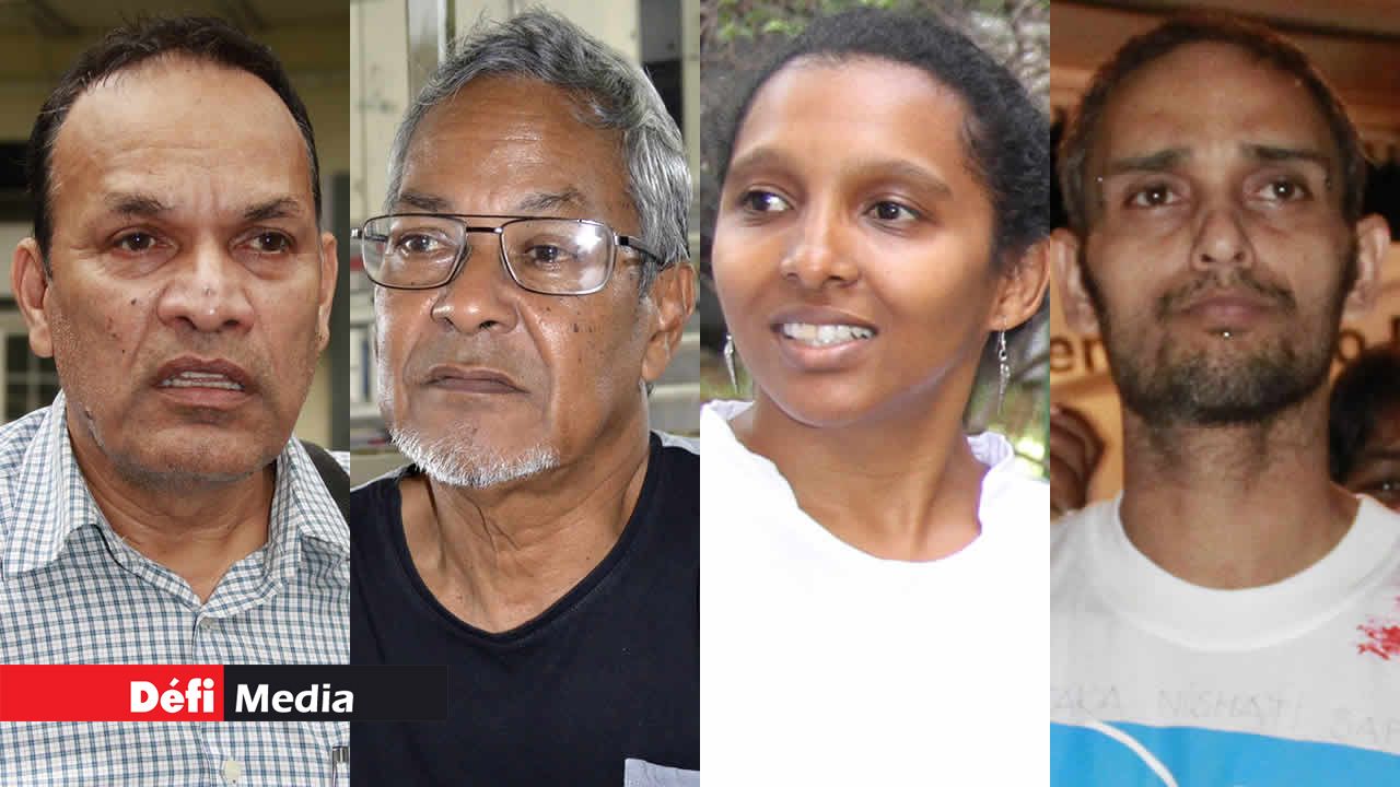 Dr Raja Madhewoo, Jack Bizlall, Aicha Soogree et Jeff Lingaya