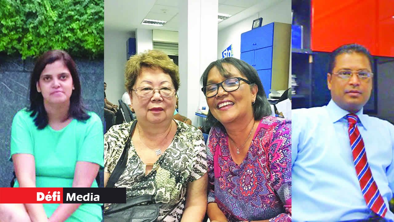 Annick Rivaud, Marie-Louise Chang, Catherine Grenade et Kishan Daby.