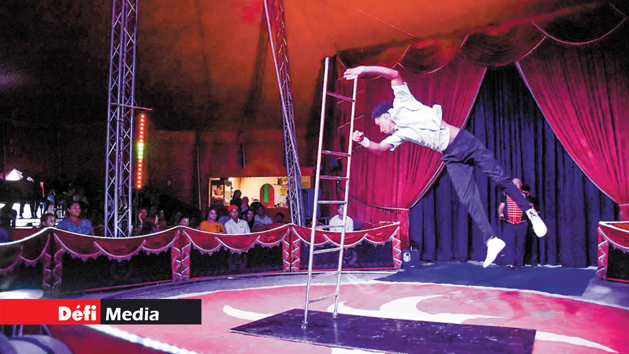 Des mouvements audacieux et dynamiques avec une échelle en spectacle.