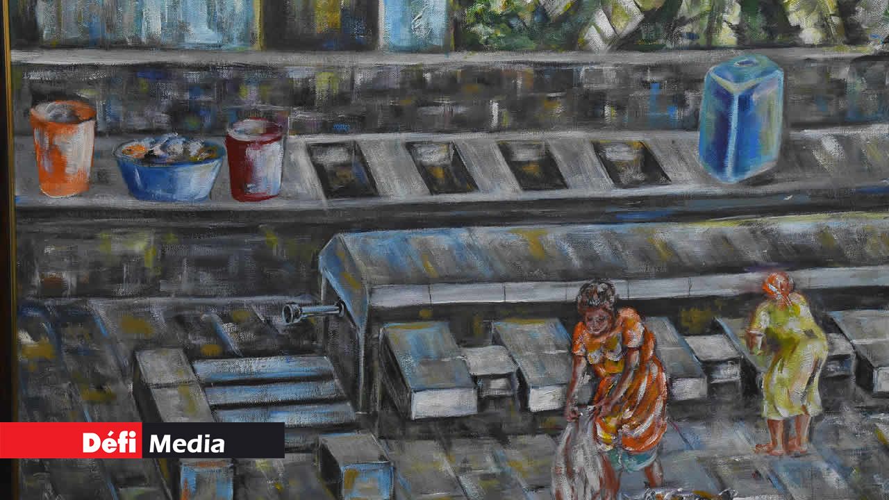 Le lavoir à Mahébourg, un lieu historique. Exposition