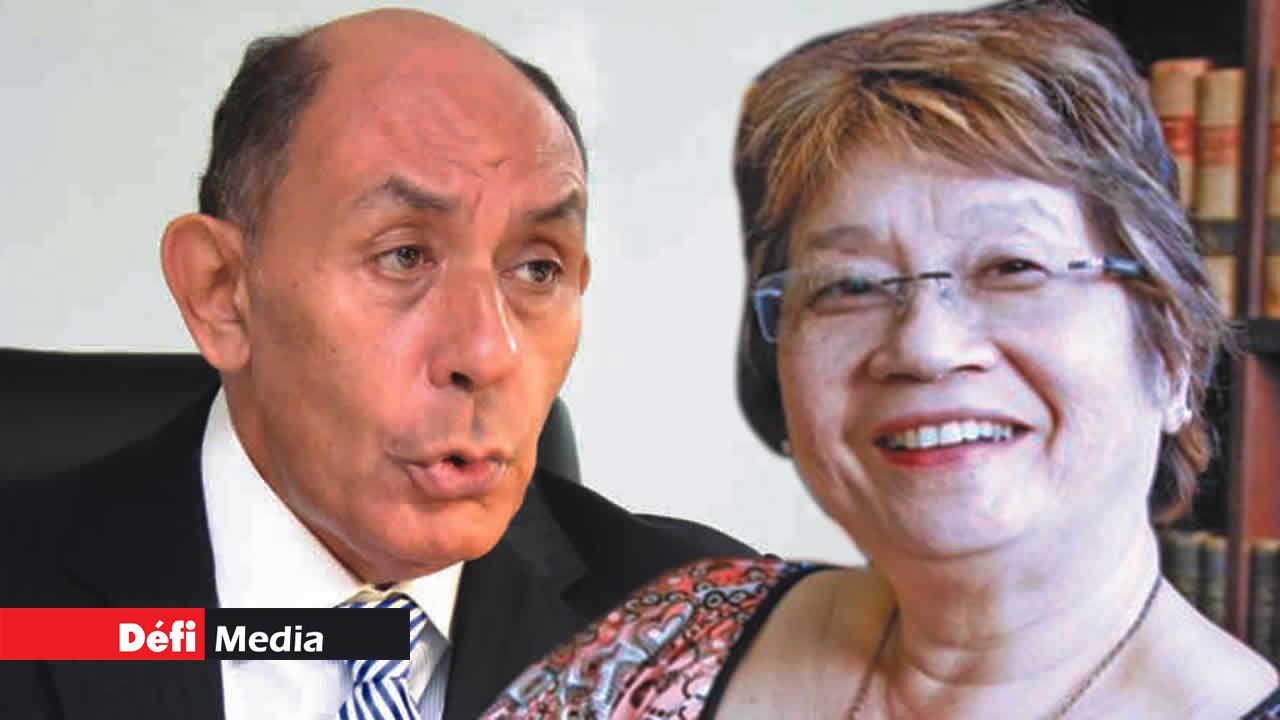 Me Hervé Lassémillante et Marie-Lourdes Lam Hung