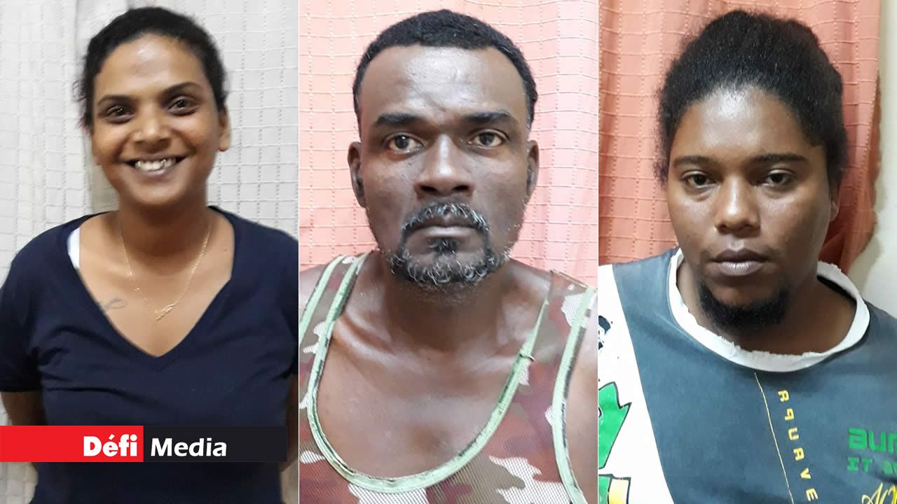 Leena Jessica Juggoo, Jean Karl Eugénie et Jean David Déesse.