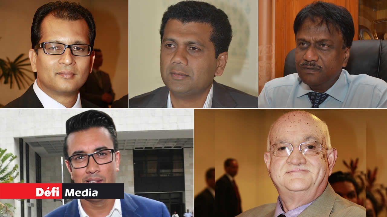 Zouberr Joomaye, Kavi Ramano, Mamade Khodabaccus, Rajesh Bhagwan et Shakeel Mohamed.