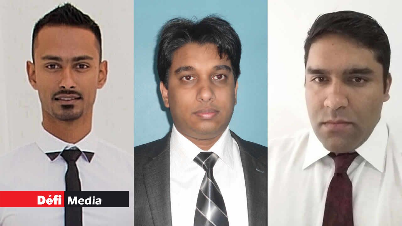 Faizal Sheik Chan, Pratish Sungum et Deelvesh Bunjun.