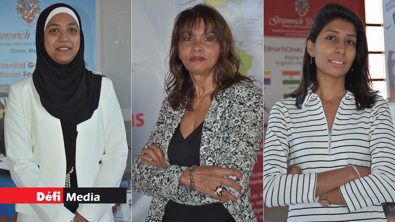 Sameera Chattun Koyratty, Zulaika Sunthbocus et Anoushka Thielamay.