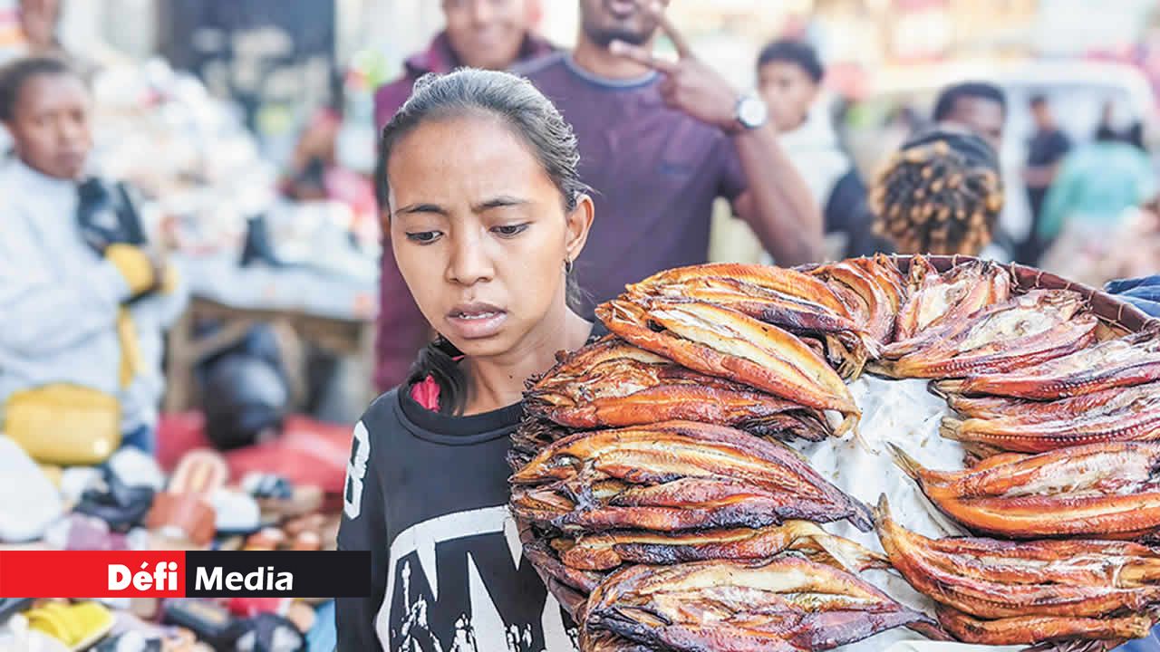 Cette charmante demoiselle avec son plateau de poisson frit qu’elle vend au public et aussi aux commerçants qui se trouvent sur son chemin.