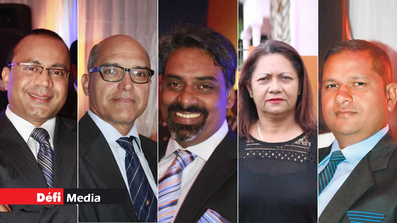 Bobby Hurreeram, Alain Aliphon, Maneesh Gobin, Marie Claire Monty et Kalyan Tarolah